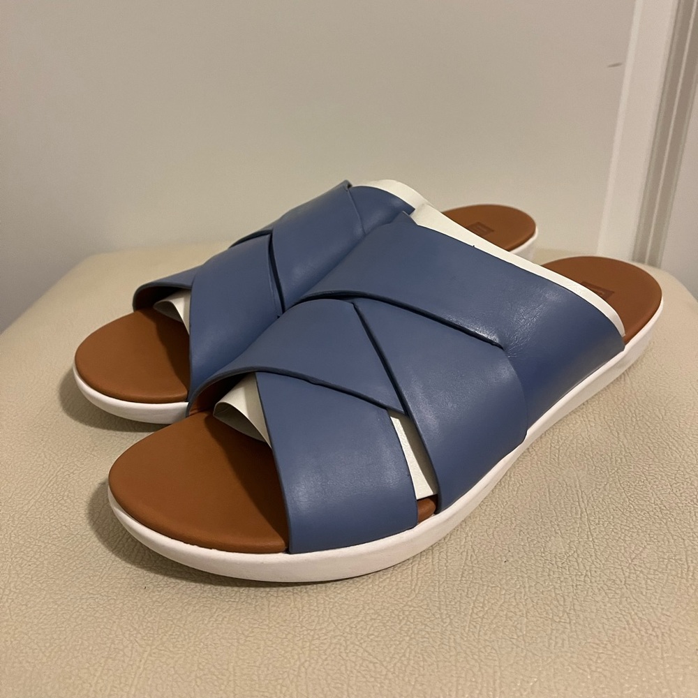 FitFlop Annah Women’s Leather Slide Sandal Size 10